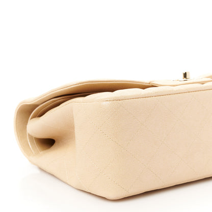 Chanel Iridescent Caviar Quilted Jumbo Double Flap Beige 10 of 12