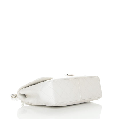 Chanel Caviar Quilted Jumbo Single Flap White 4 of 13