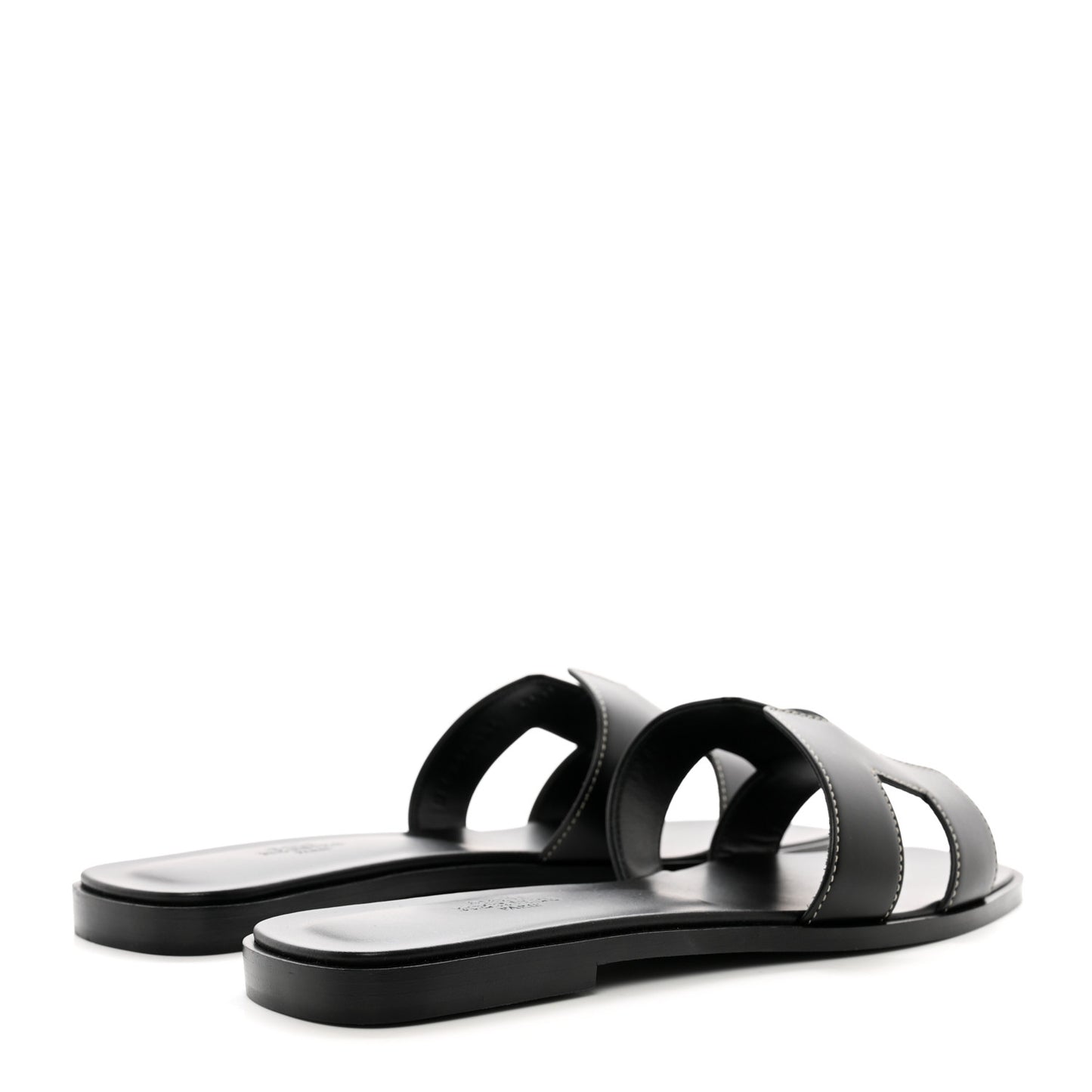 Box Calfskin Oran Sandals 39 Black