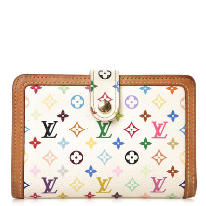 Louis Vuitton Monogram Multicolor French Purse Wallet White 1 of 10