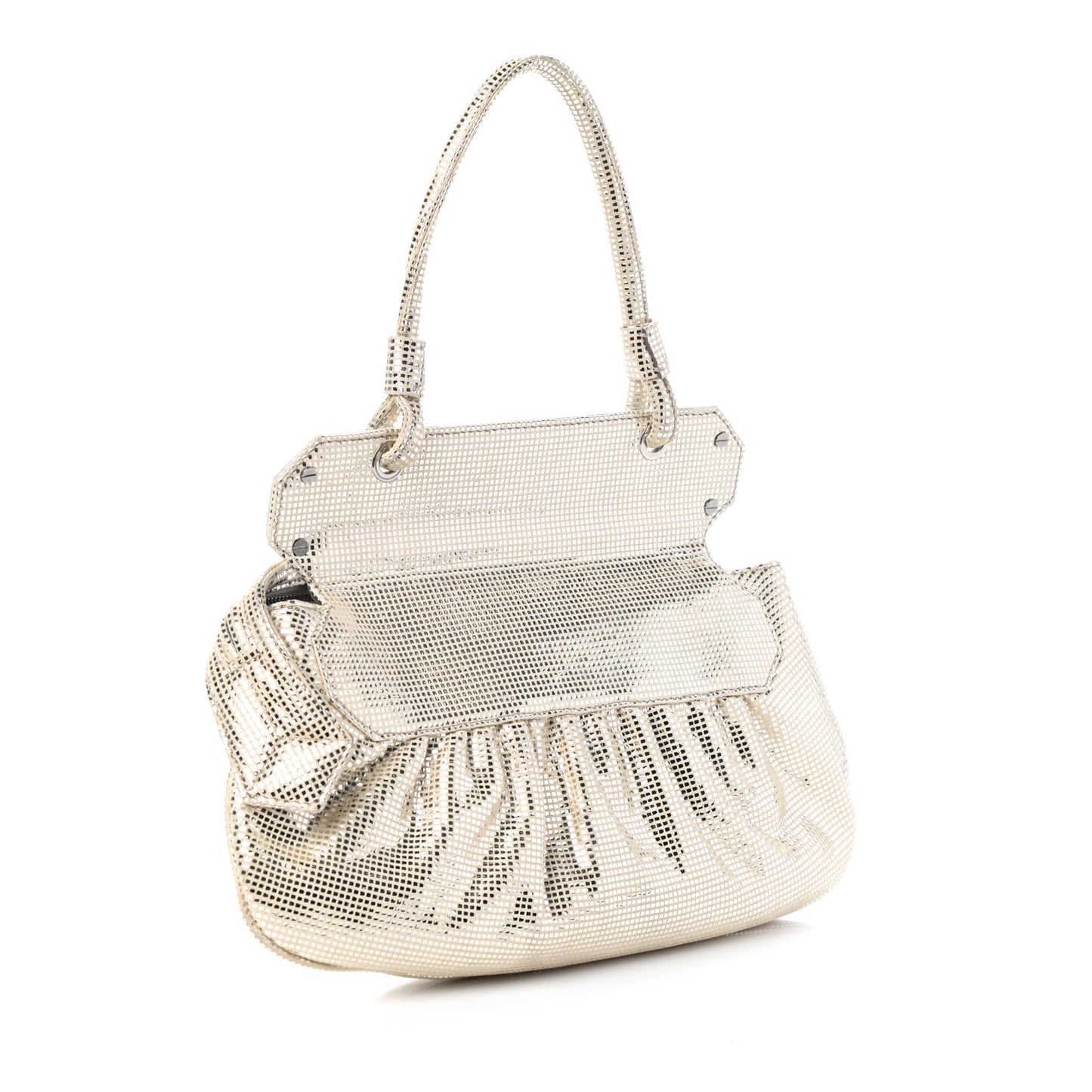Laminated Calfskin To You Convertible Pochette Silver