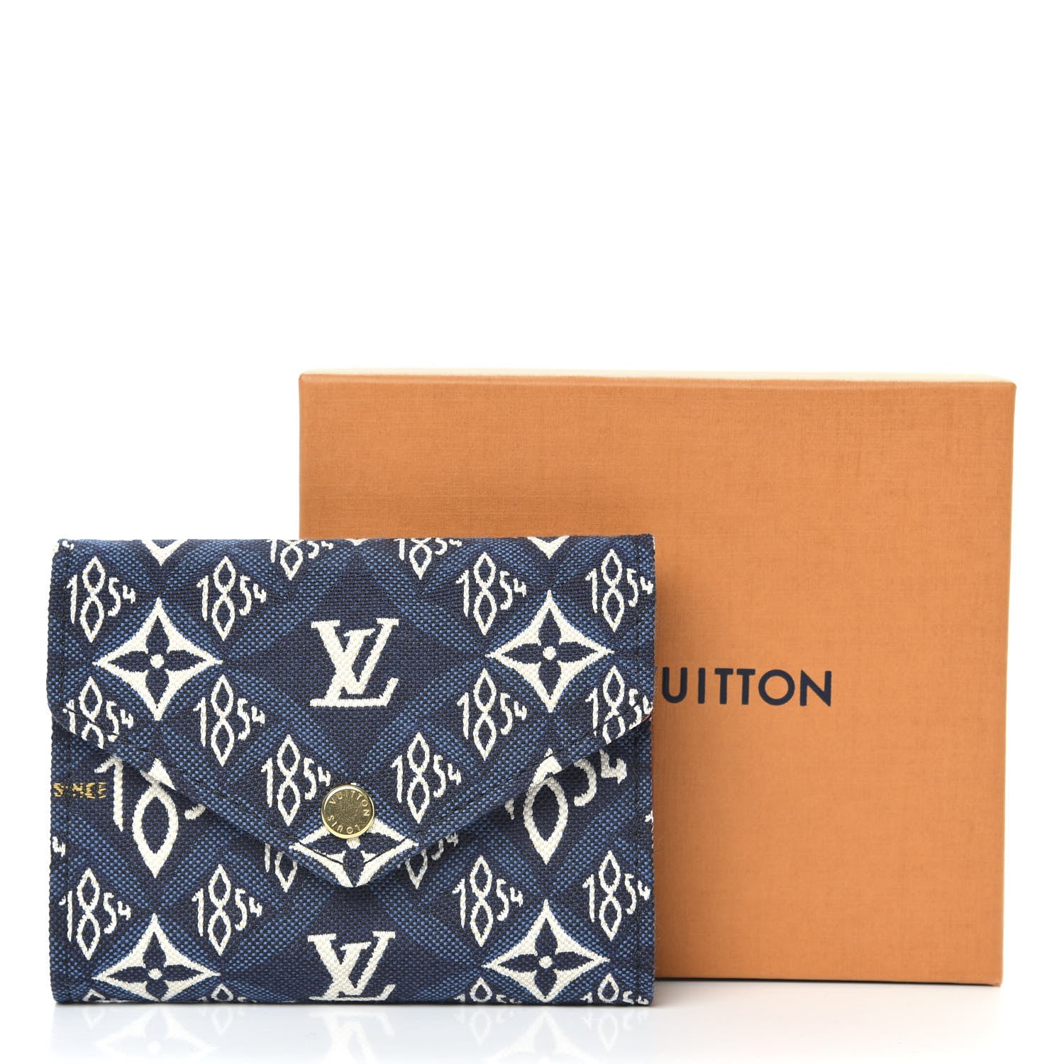 Louis Vuitton Jacquard Since 1854 Victorine Wallet Blue 8 of 8
