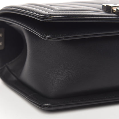 Chanel Calfskin Chevron Quilted Small Boy Flap Black 8 of 10