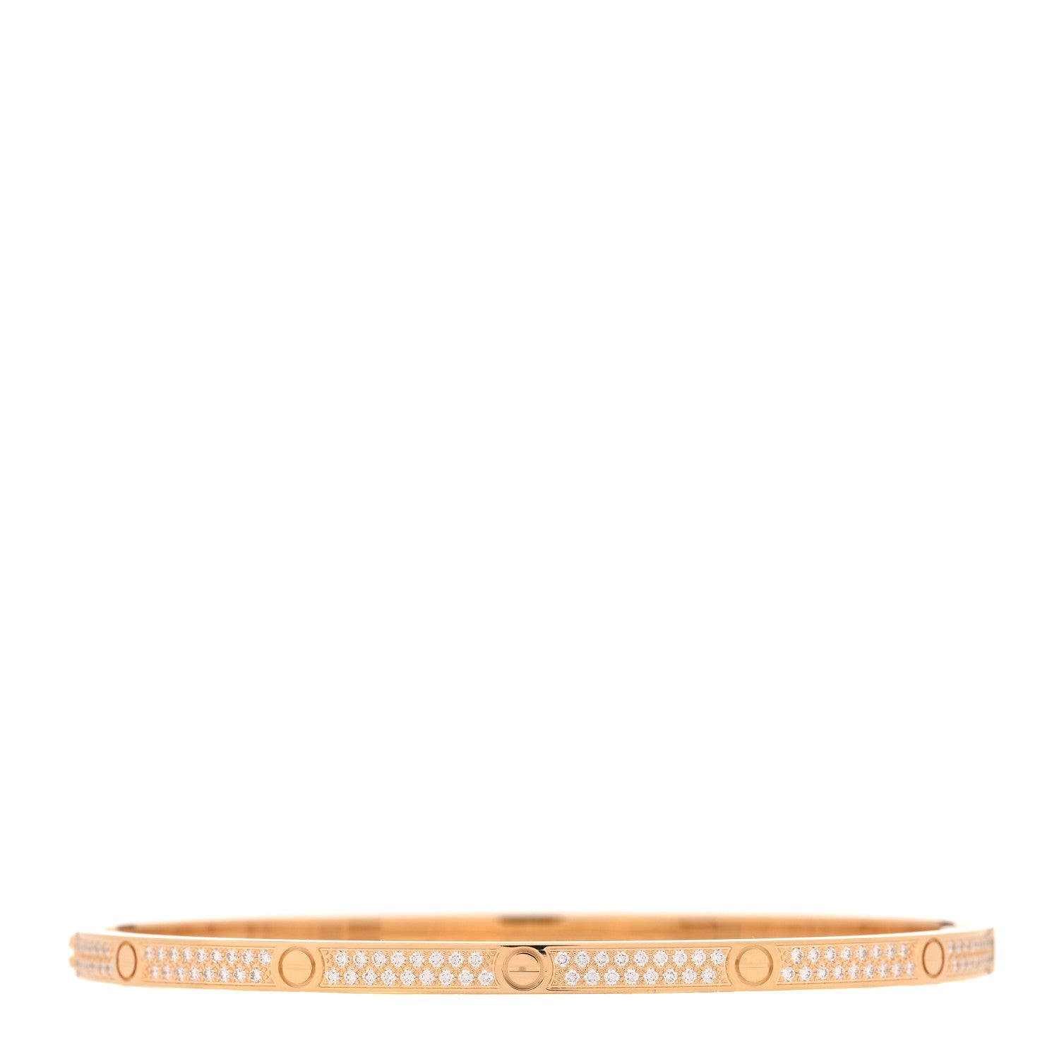 Cartier 18K Yellow Gold Diamond Small LOVE Paved Bracelet 19 2 of 7