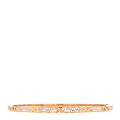 Cartier 18K Yellow Gold Diamond Small LOVE Paved Bracelet 19 2 of 7