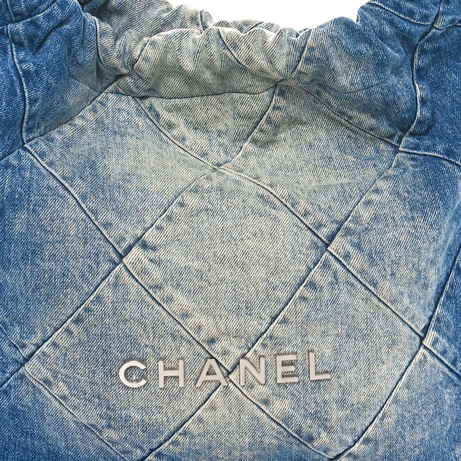 Chanel Denim Quilted Small Chanel 22 Blue 8 of 11
