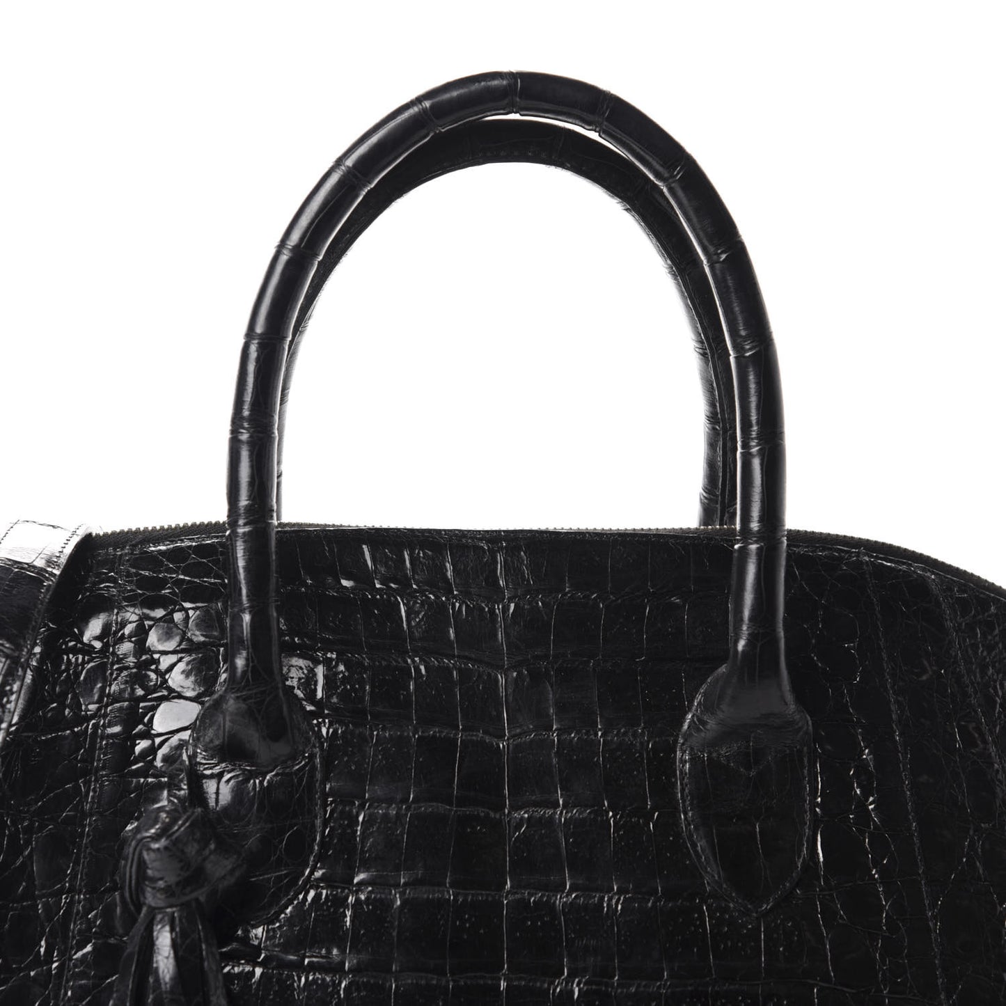 Crocodile Dome Satchel Black