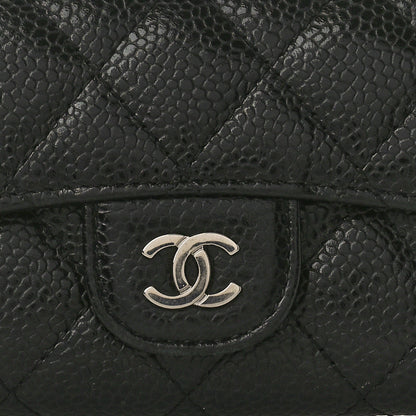 Chanel Caviar Quilted Flap Card Holder Wallet Black 8 of 9