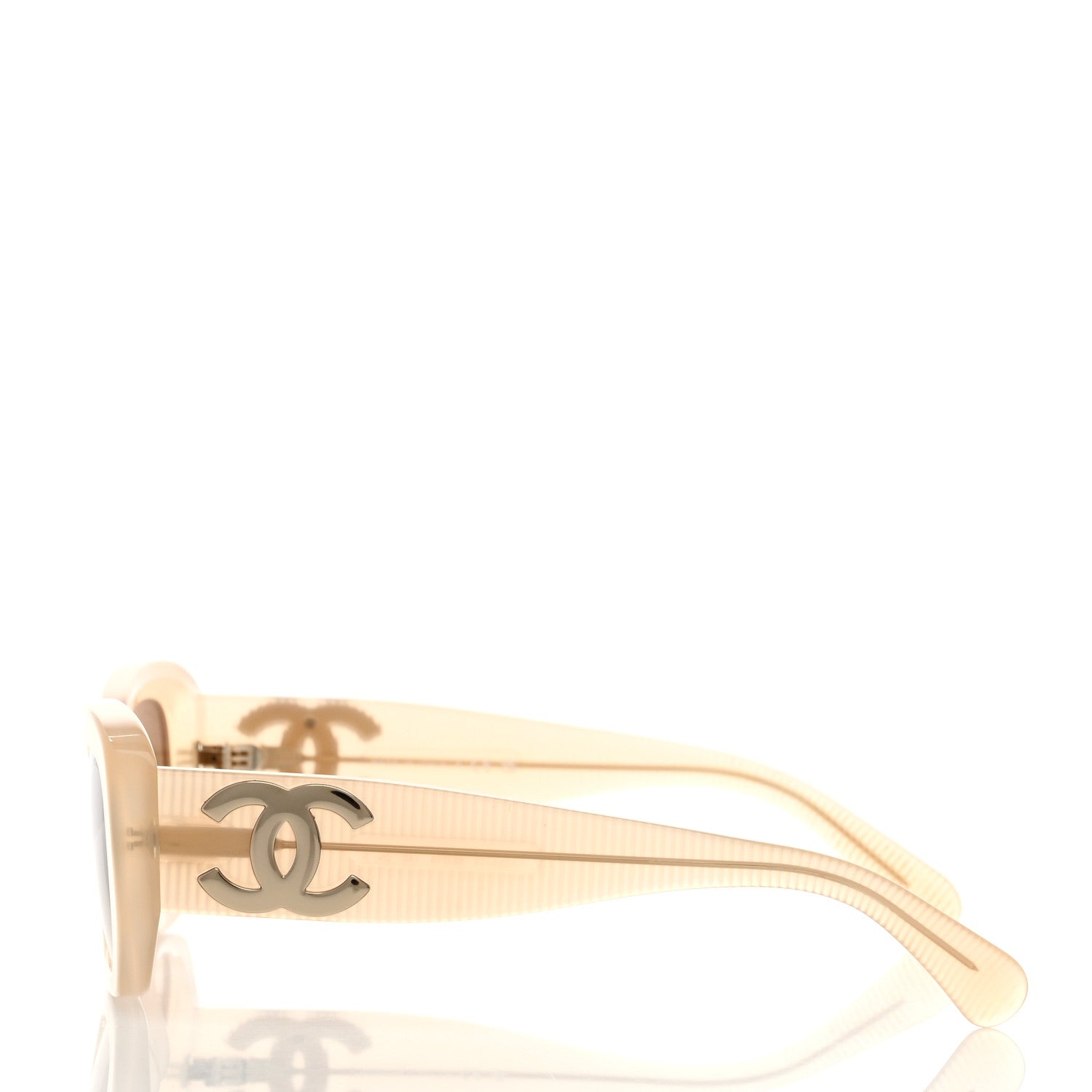 Chanel Acetate Rectangle Sunglasses 5493-A Light Yellow 3 of 7