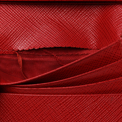 Prada Saffiano Zip Top Compact Wallet Fuoco 7 of 12