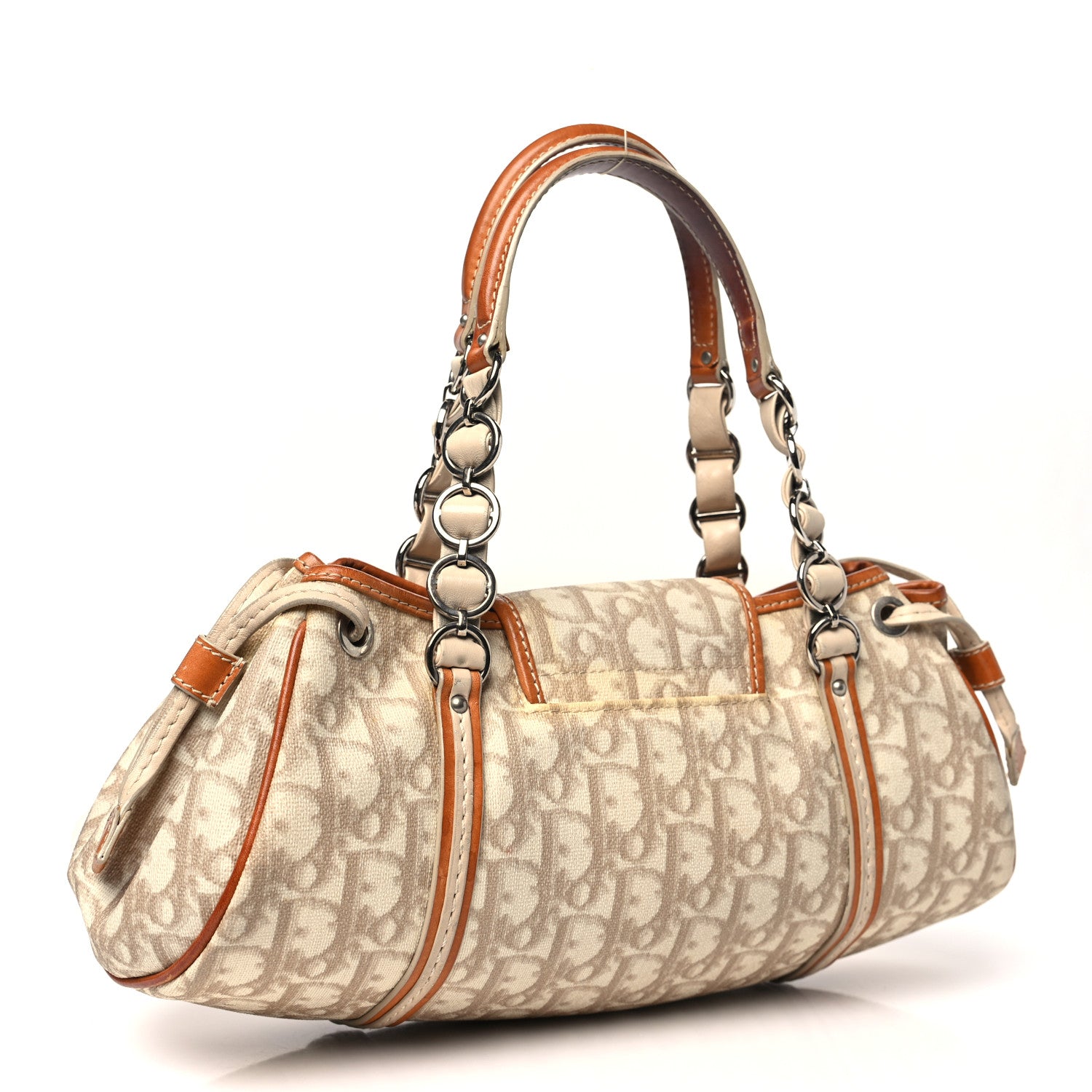 Christian Dior Monogram Romantique Trotter Shoulder Bag Beige 3 of 15