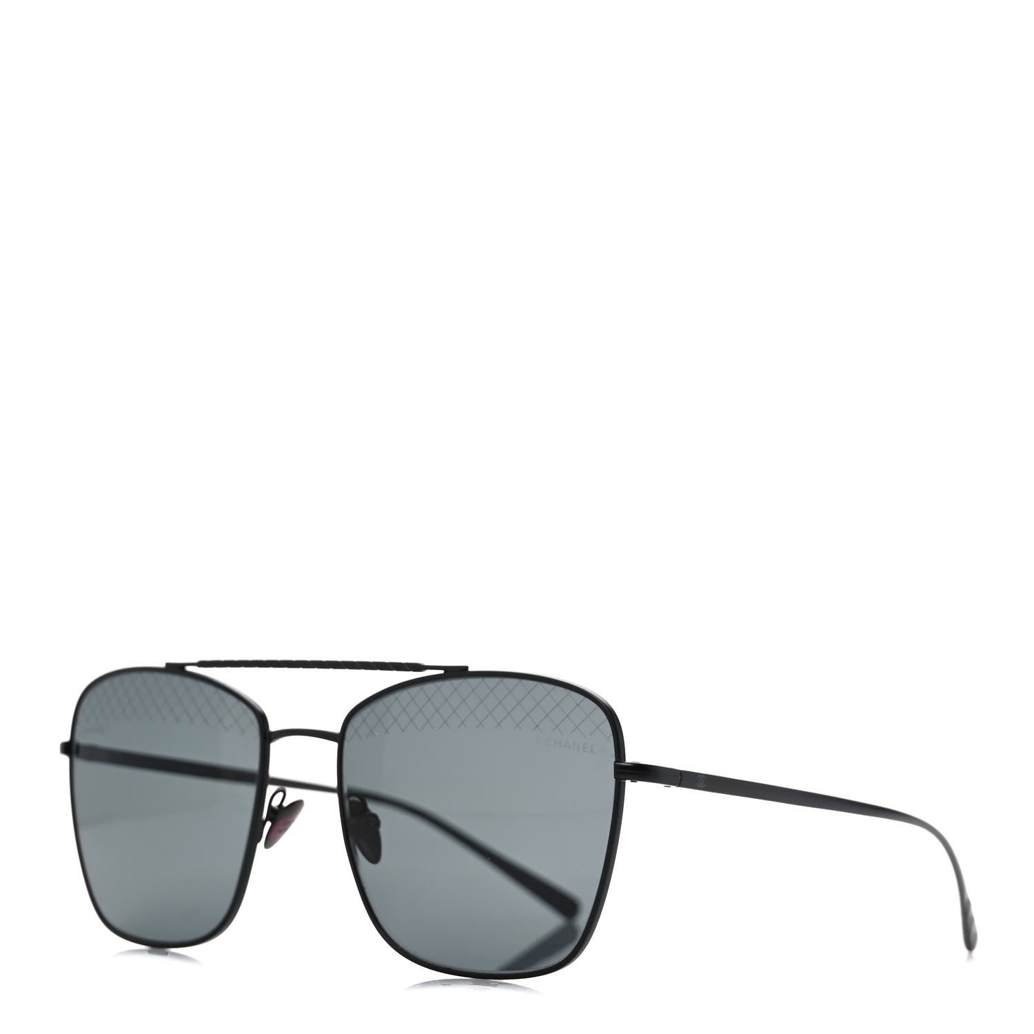 Chanel Metal Pilot Sunglasses 4256 Black 1 of 8