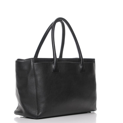 Chanel Calfskin Cerf Executive Shopper Tote Black 3 of 11