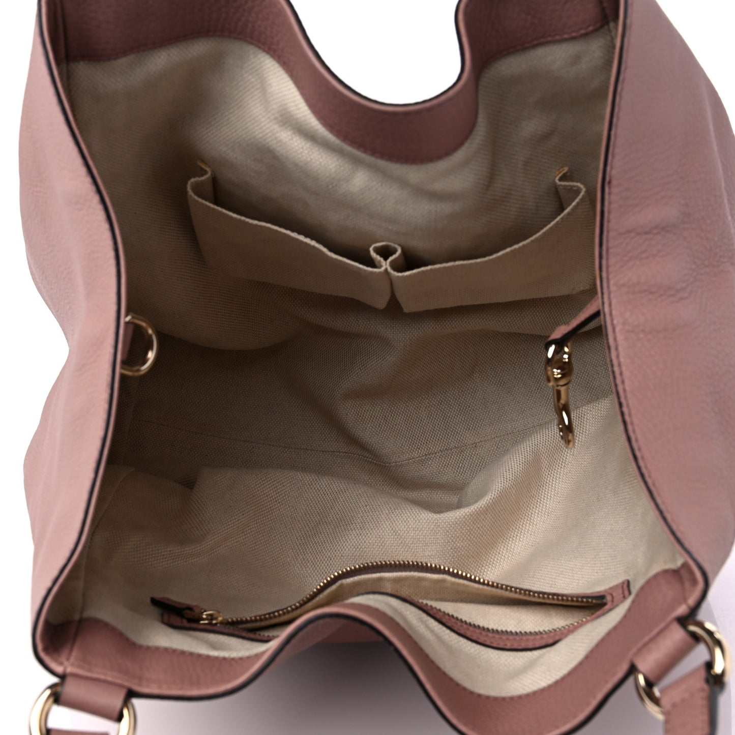 Pebbled Calfskin Medium Soho Shoulder Bag Dark Cipria