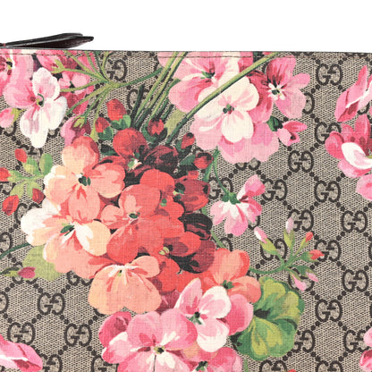 Gucci GG Supreme Monogram Blooms Large Cosmetic Case Beige Multicolor Dry Rose 8 of 10