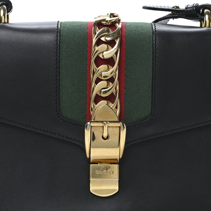 Gucci Calfskin Small Sylvie Shoulder Bag Black 8 of 10