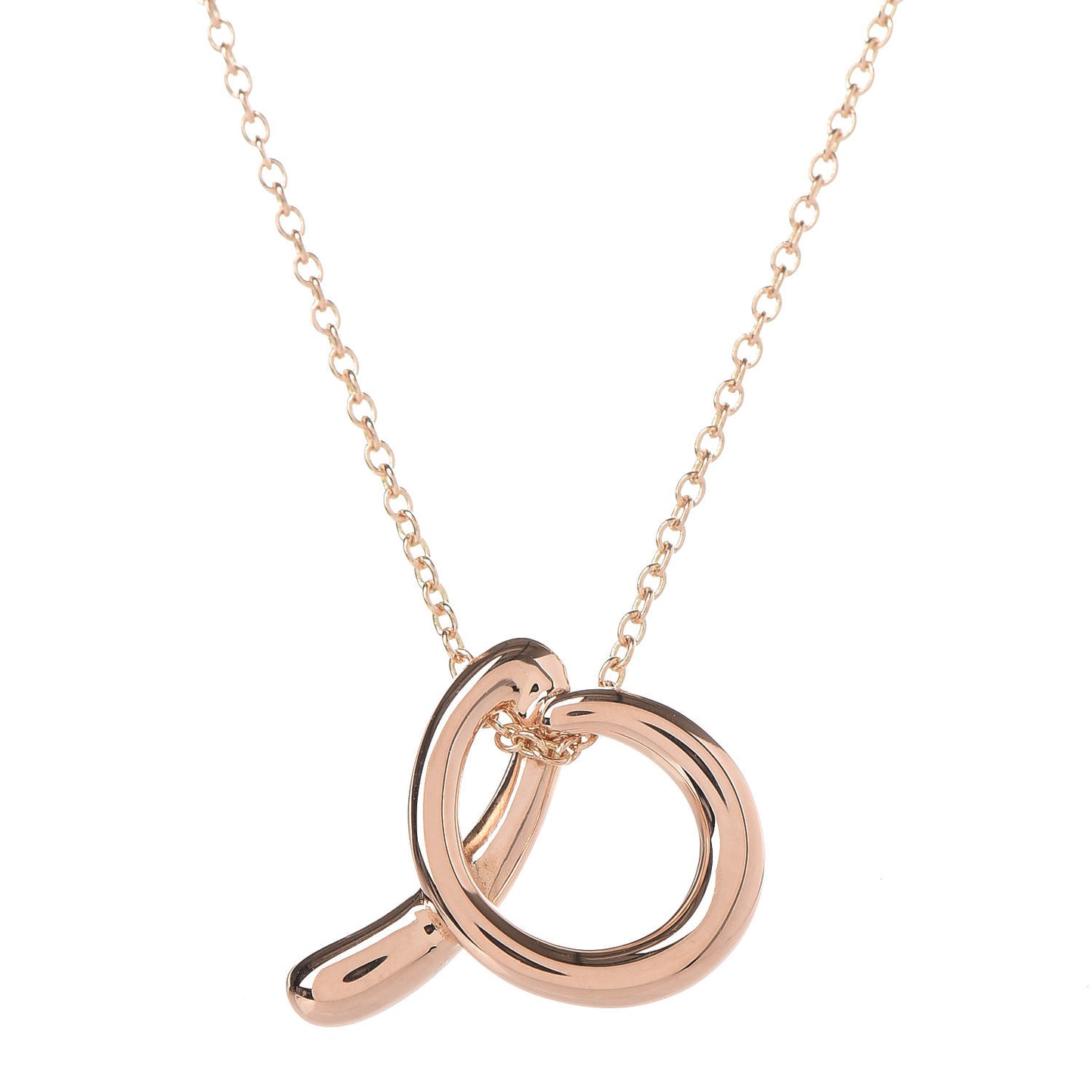 18K Yellow Gold Elsa Peretti Letter "A" Pendant Necklace