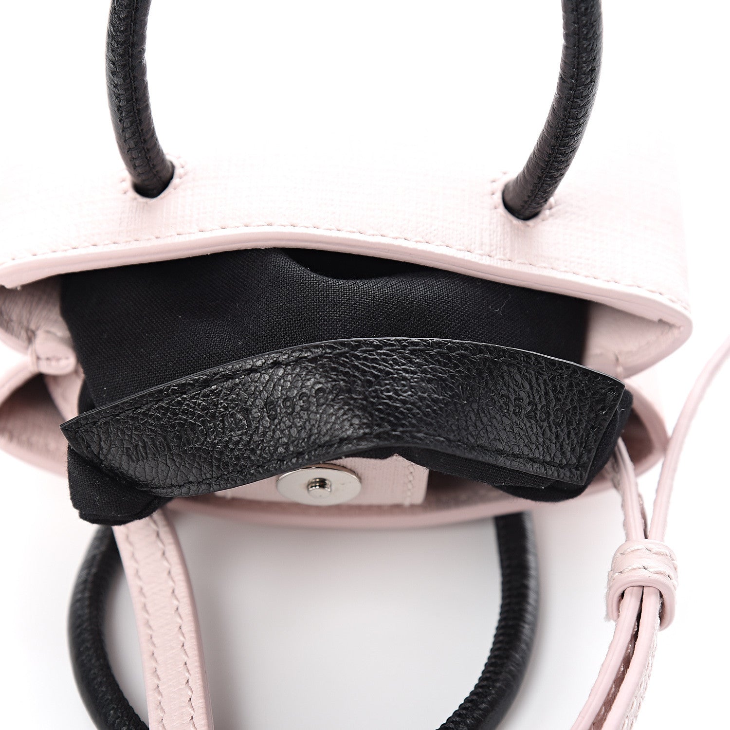 Balenciaga Squared Calfskin Logo Shopping Phone Holder Bag Light Rose 6 of 9