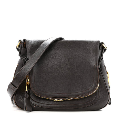 Tom Ford Grained Calfskin Medium Jennifer Crossbody Bag Brown 1 of 16