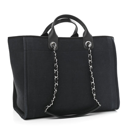 Chanel Mixed Fibers Medium Deauville Tote Black 4 of 11