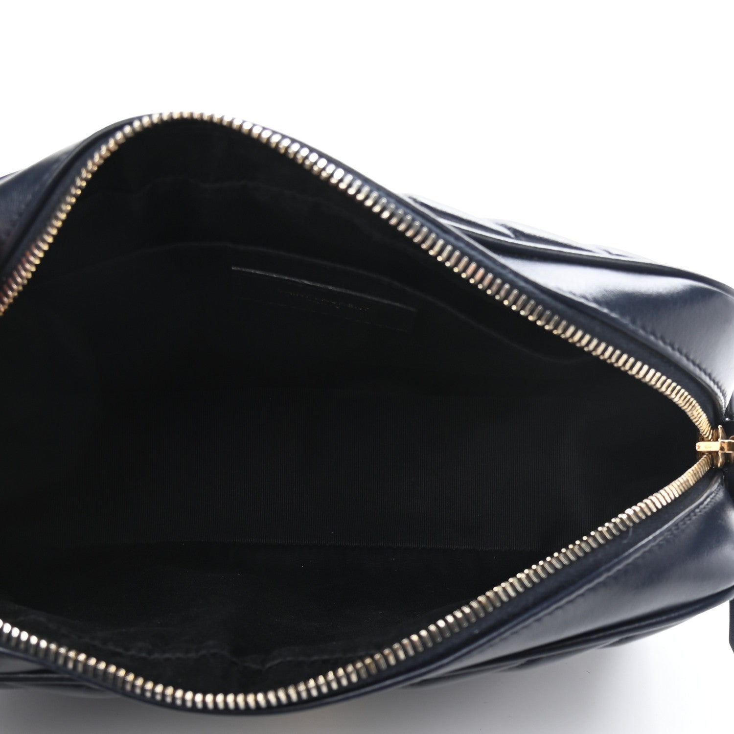 Saint Laurent Calfskin Matelasse Monogram Lou Camera Bag Deep Marine 5 of 12