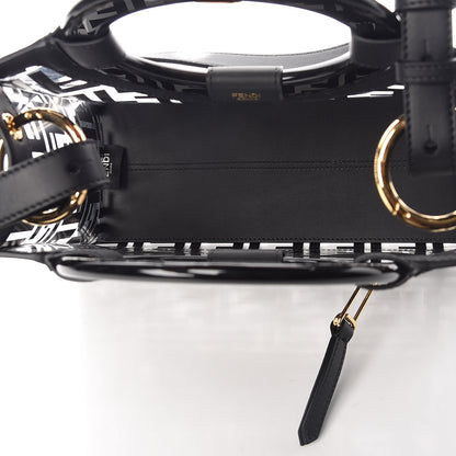 Fendi TPU FF Vitello Century Plexiglass Small Runaway Shopper Tote Black 5 of 9