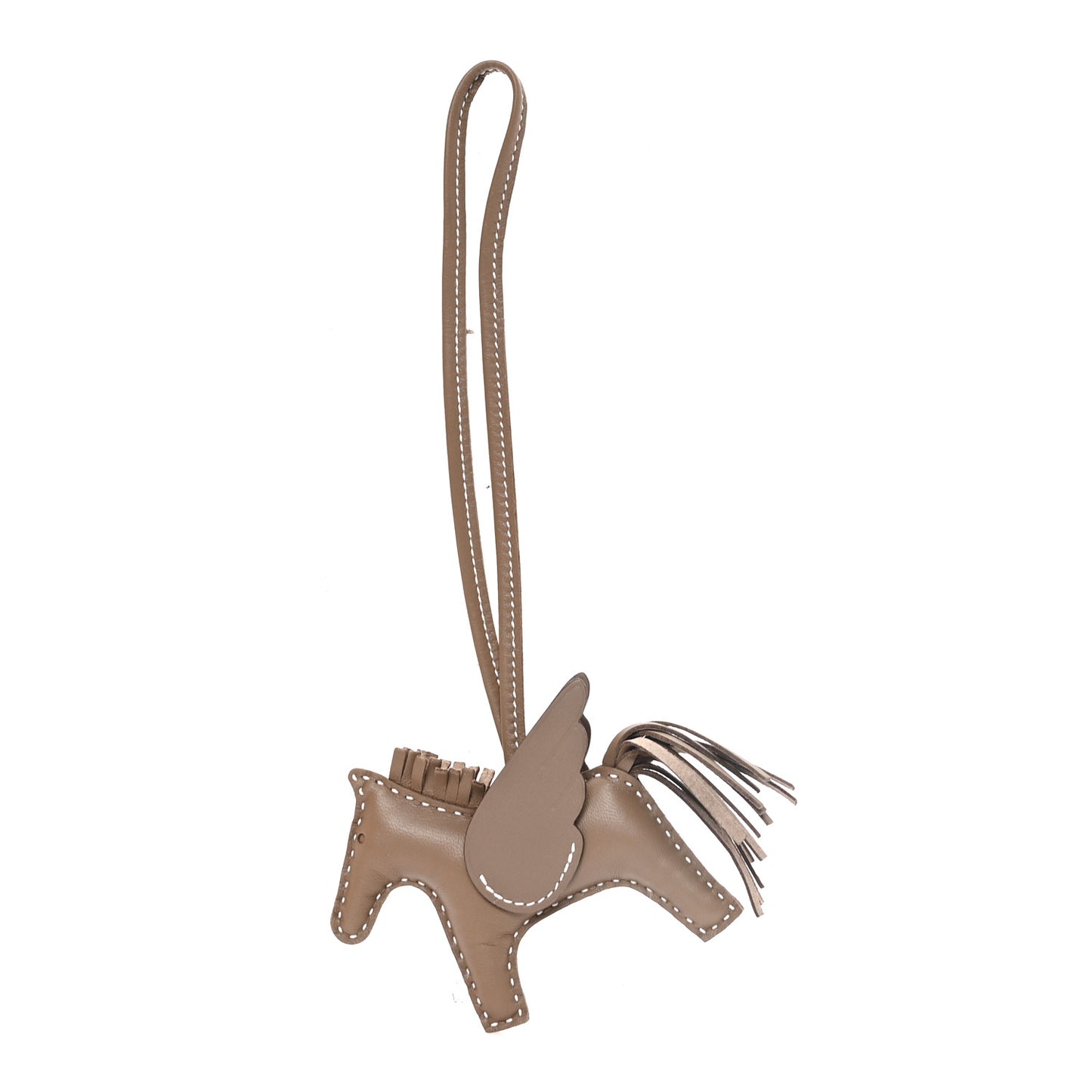 Milo Lambskin Swift Grigri Rodeo Pegase Horse Bag Charm PM Etoupe