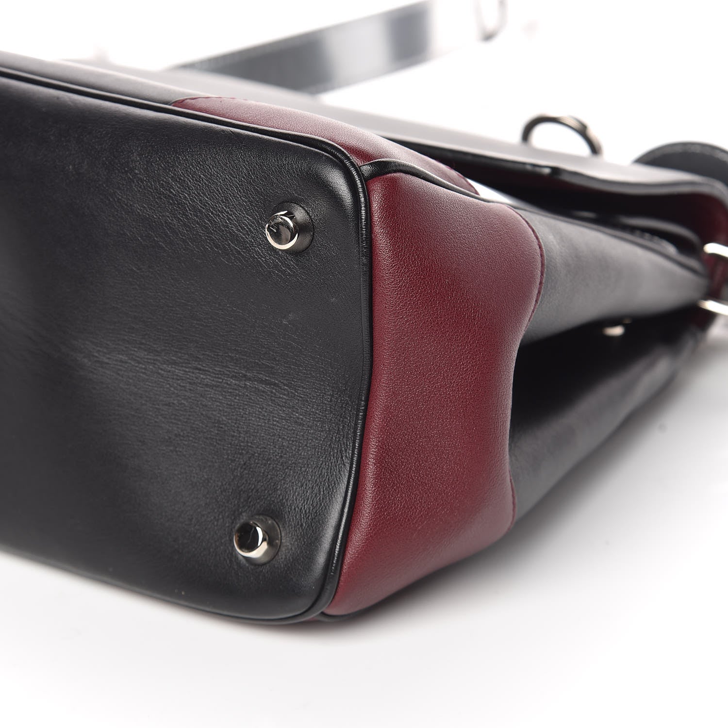 Christian Dior Metallic Patent Smooth Calfskin Small Tri-Color Be Dior Flap Black Silver 8 of 9