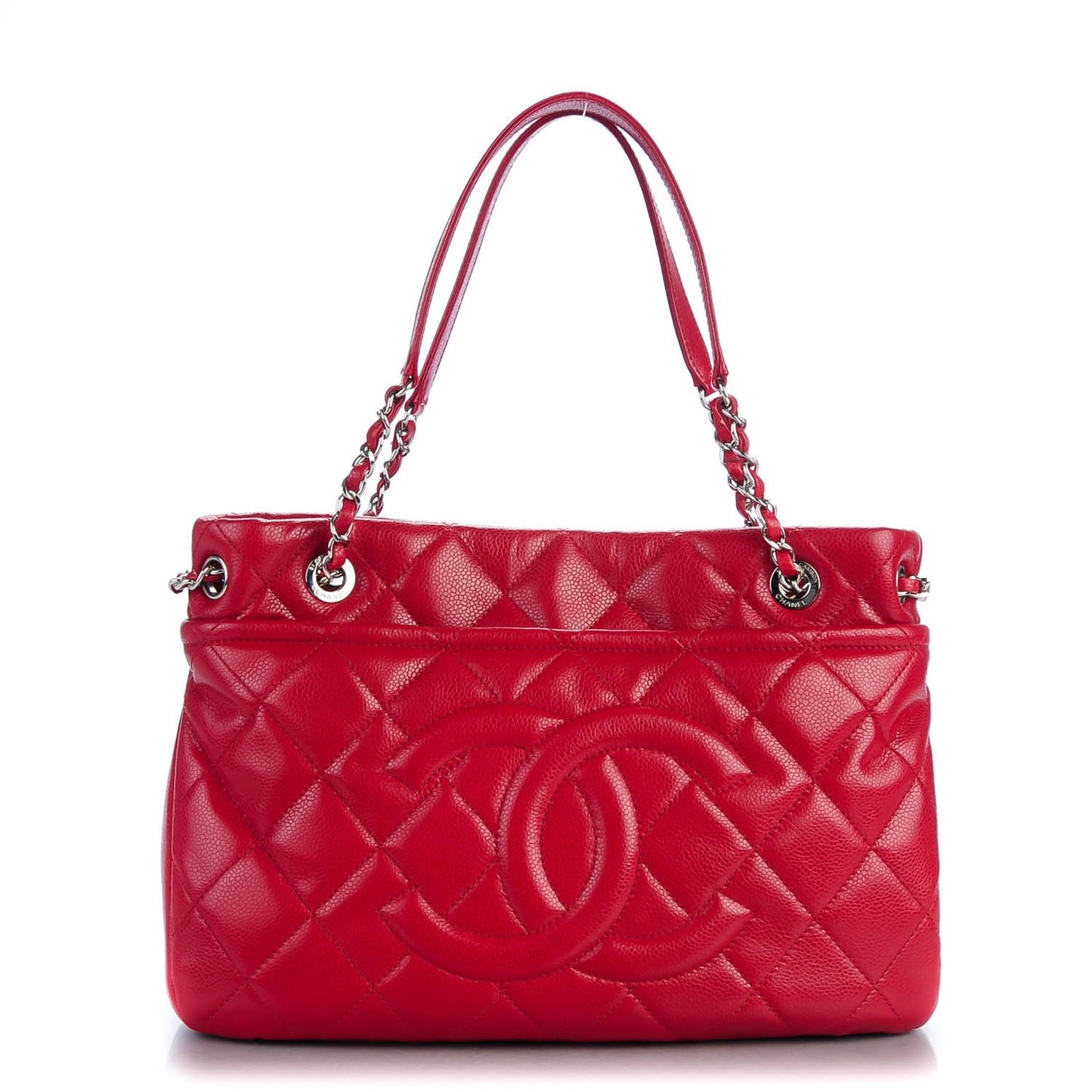 Caviar Timeless CC Shopping Tote Rouge