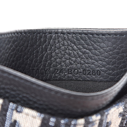 Christian Dior Grained Calfskin Oblique Card Holder Black 7 of 8