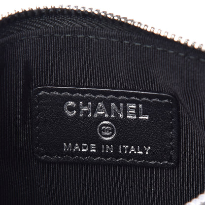 Chanel Calfskin Chevron Quilted Tassel Small Cosmetic Case Black 6 of 8