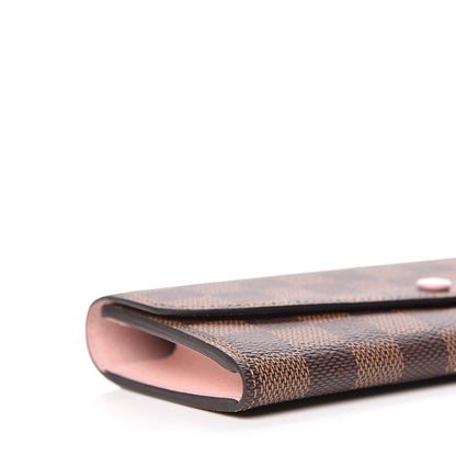 Louis Vuitton Damier Ebene Emilie Wallet Rose Ballerine 7 of 10