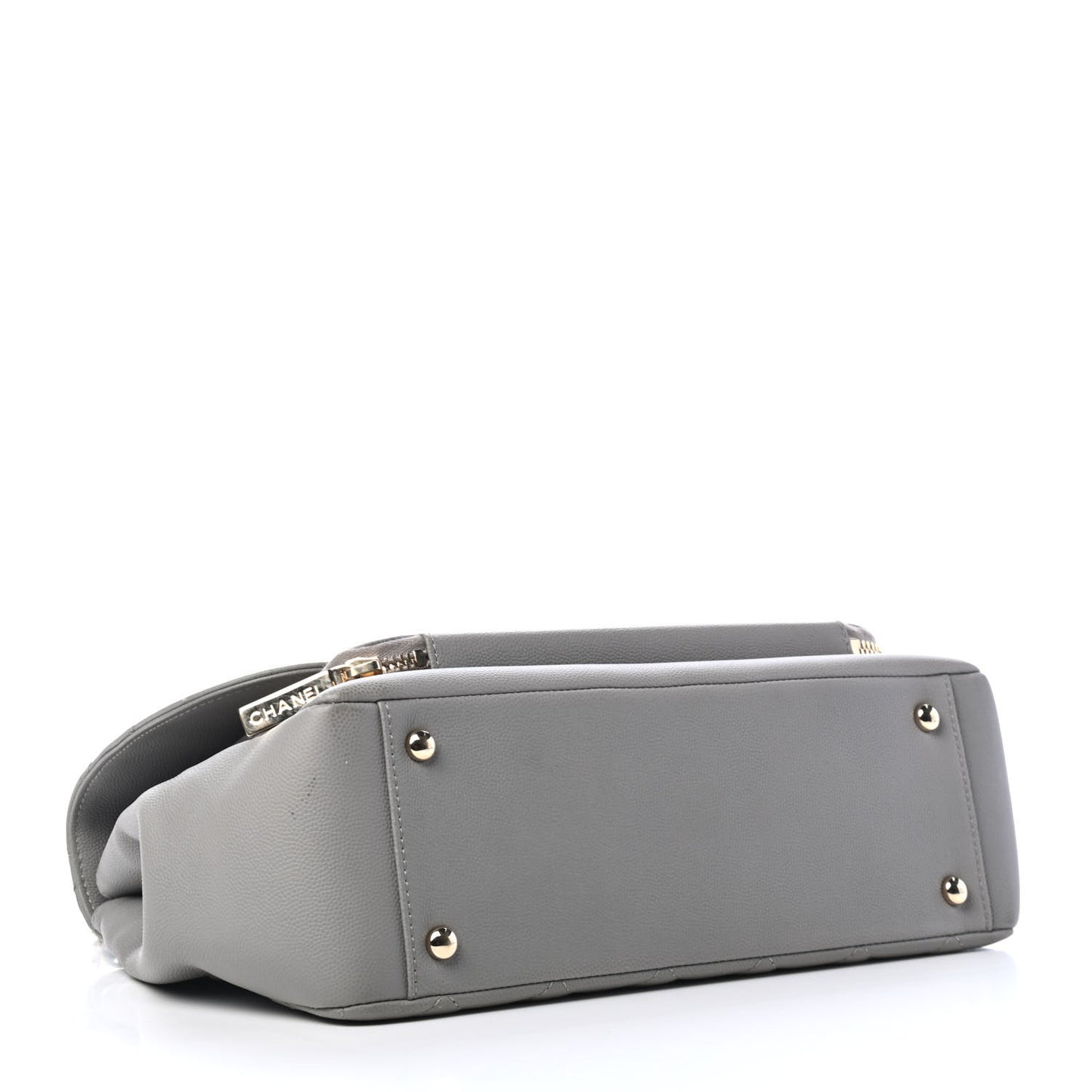 Caviar Quilted Large Business Affinity Flap Grey