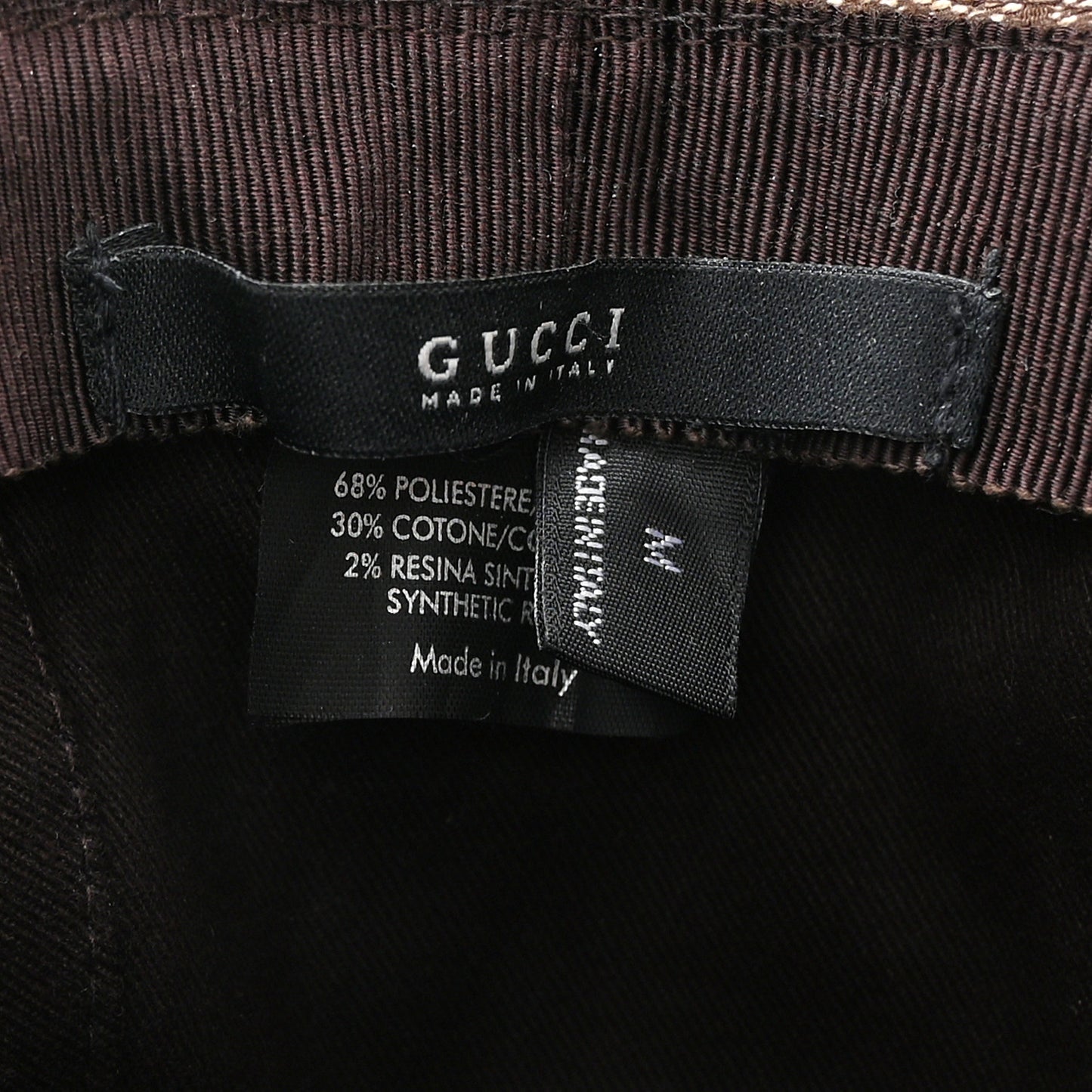 GG Monogram Web Bucket Hat M Brown