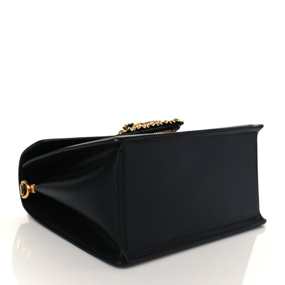 Dolce & Gabbana Smooth Calfskin Medium Devotion Envelope Top Handle Bag Black 4 of 9