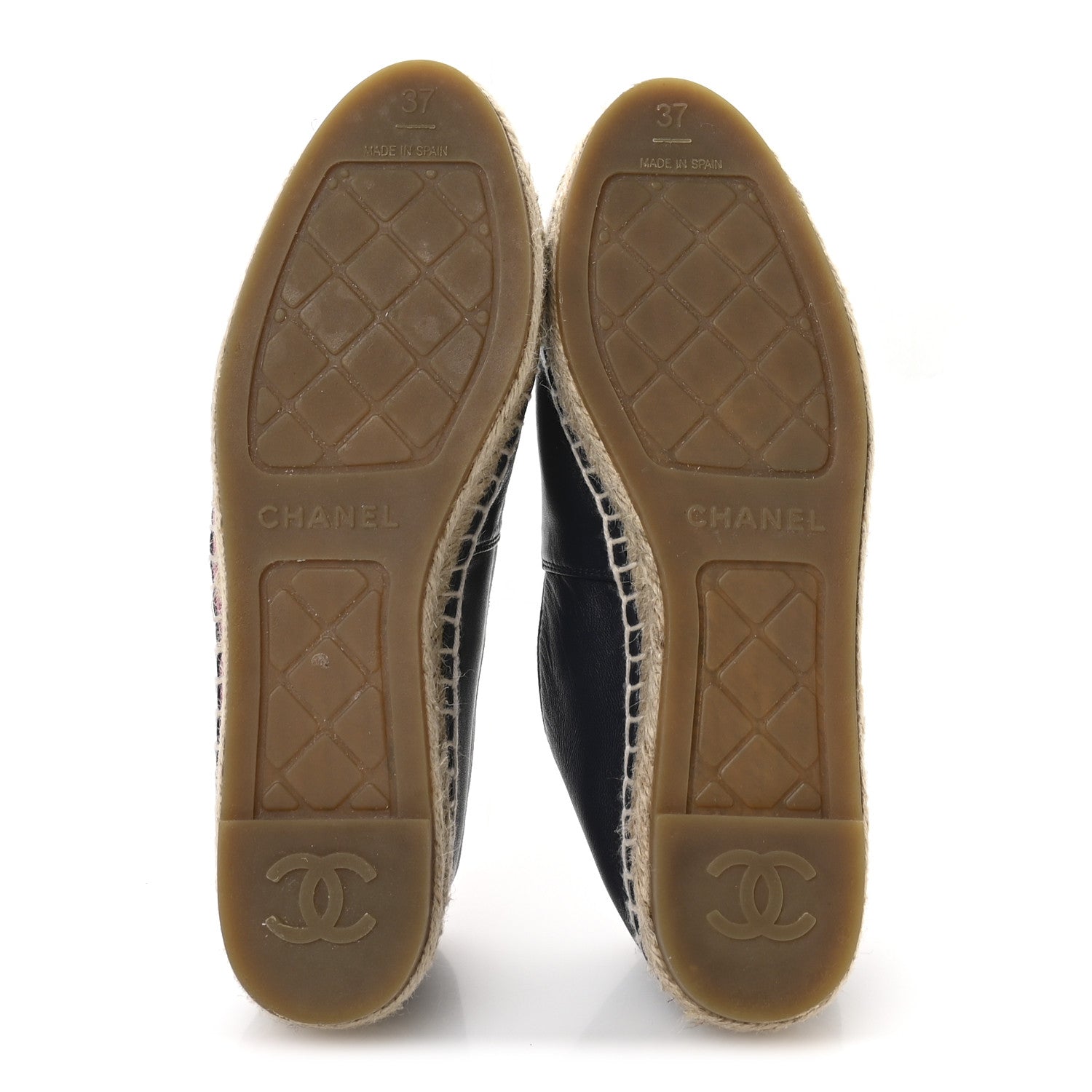 Chanel Lambskin CC Espadrilles 37 Navy Fuchsia Black 6 of 8