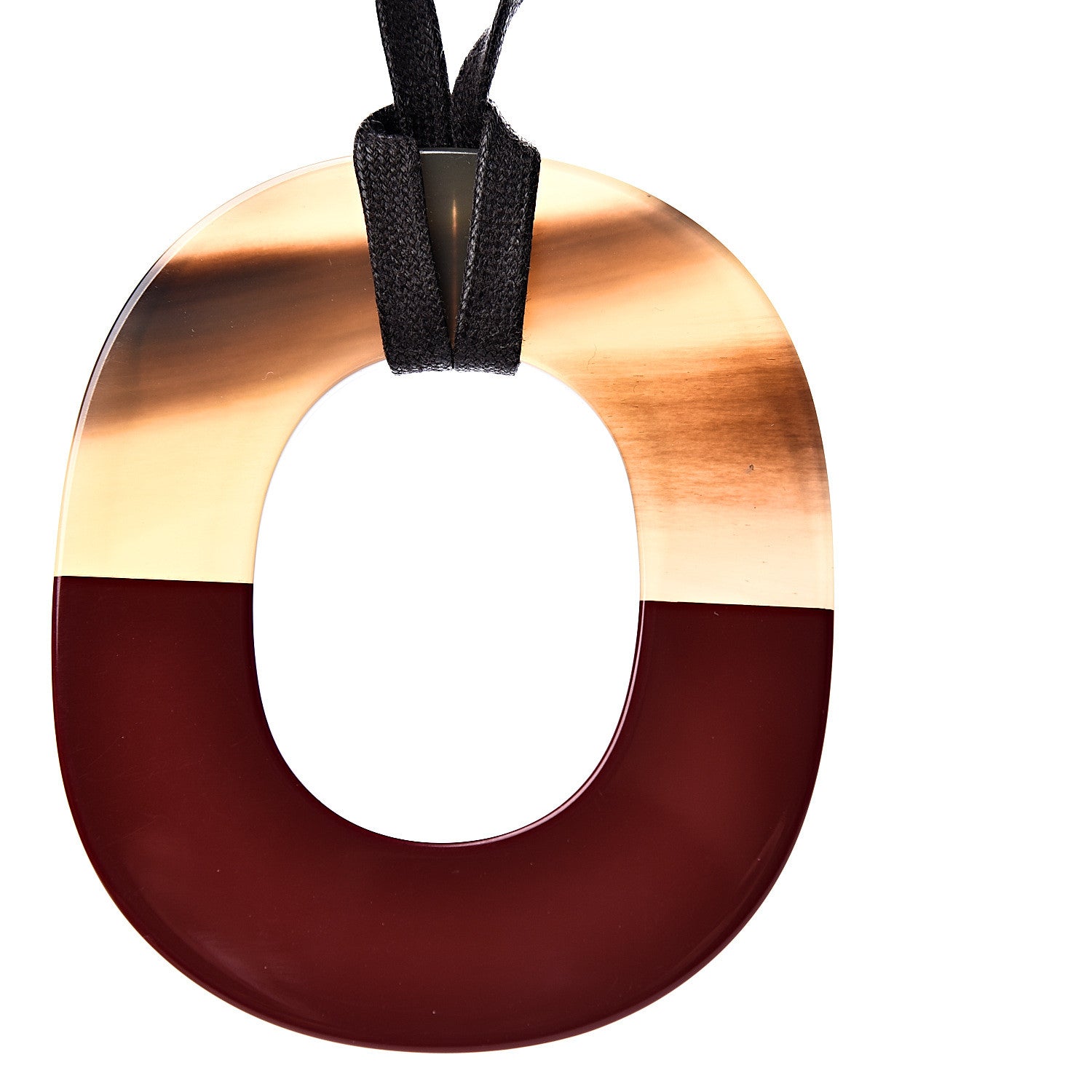 Hermes Buffalo Horn Isthme Pendant Necklace 3 of 4