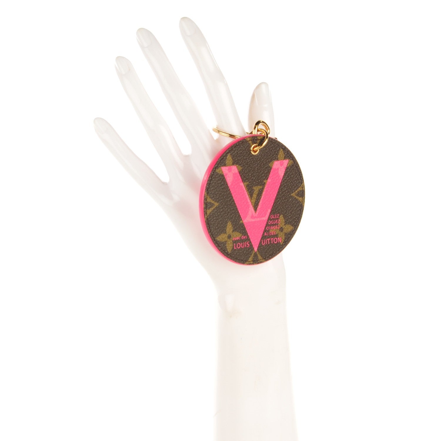Louis Vuitton Monogram Illustre V Bag Charm Key Ring Grenade 4 of 8