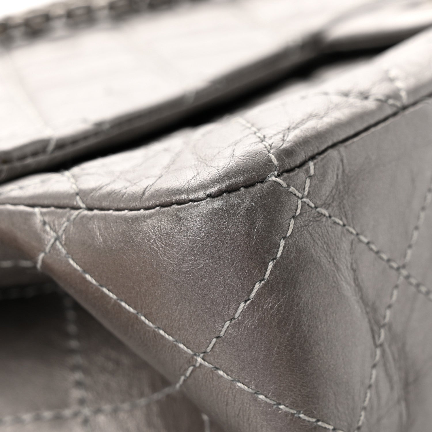 Chanel Metallic Aged Calfskin Quilted 2.55 Reissue 227 Flap Grey 16 of 17
