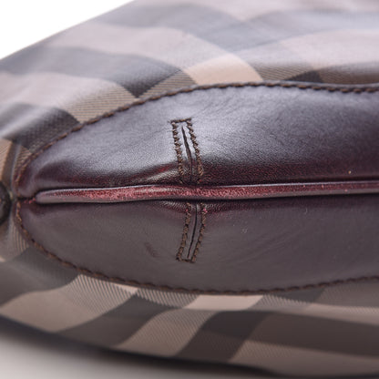 Burberry Smoked Check Hartham Shoulder Bag Chocolate 12 of 16