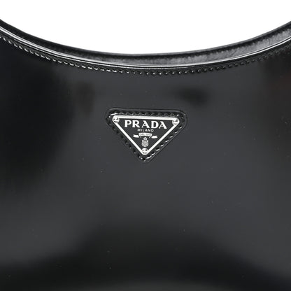 Prada Spazzolato Cleo Shoulder Bag Black 7 of 10