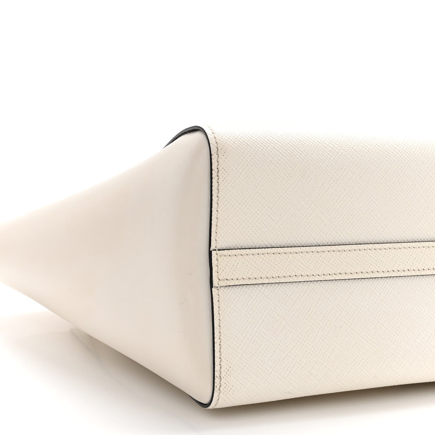 Prada Saffiano Cuir City Calf Monochrome Shopping Tote White 8 of 10