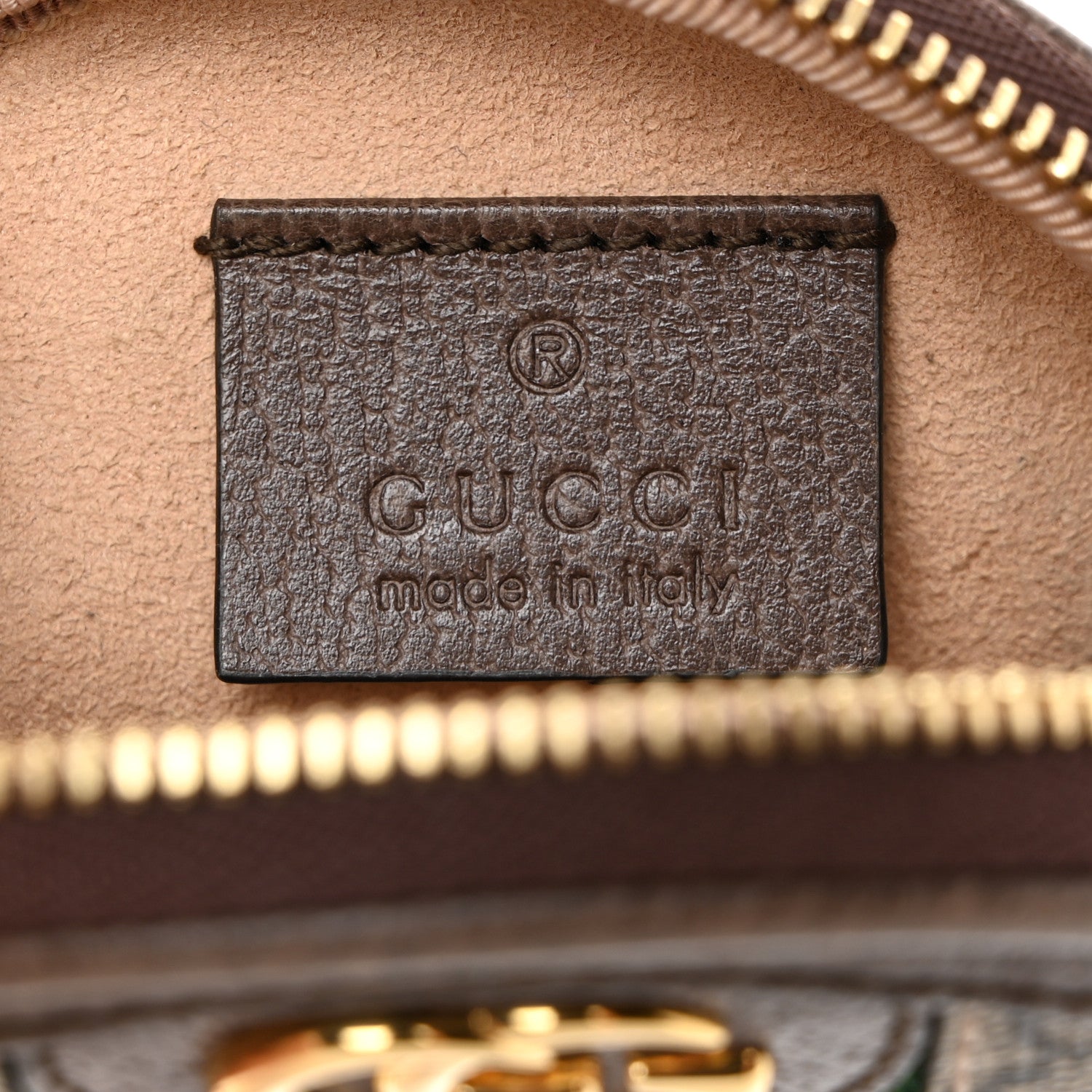Gucci GG Supreme Monogram Web Ophidia Round Coin Purse Beige New Acero 6 of 7