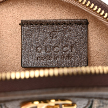 Gucci GG Supreme Monogram Web Ophidia Round Coin Purse Beige New Acero 6 of 7
