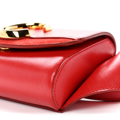 Chloe Calfskin Suede C Belt Bag Plaid Red 9 of 10