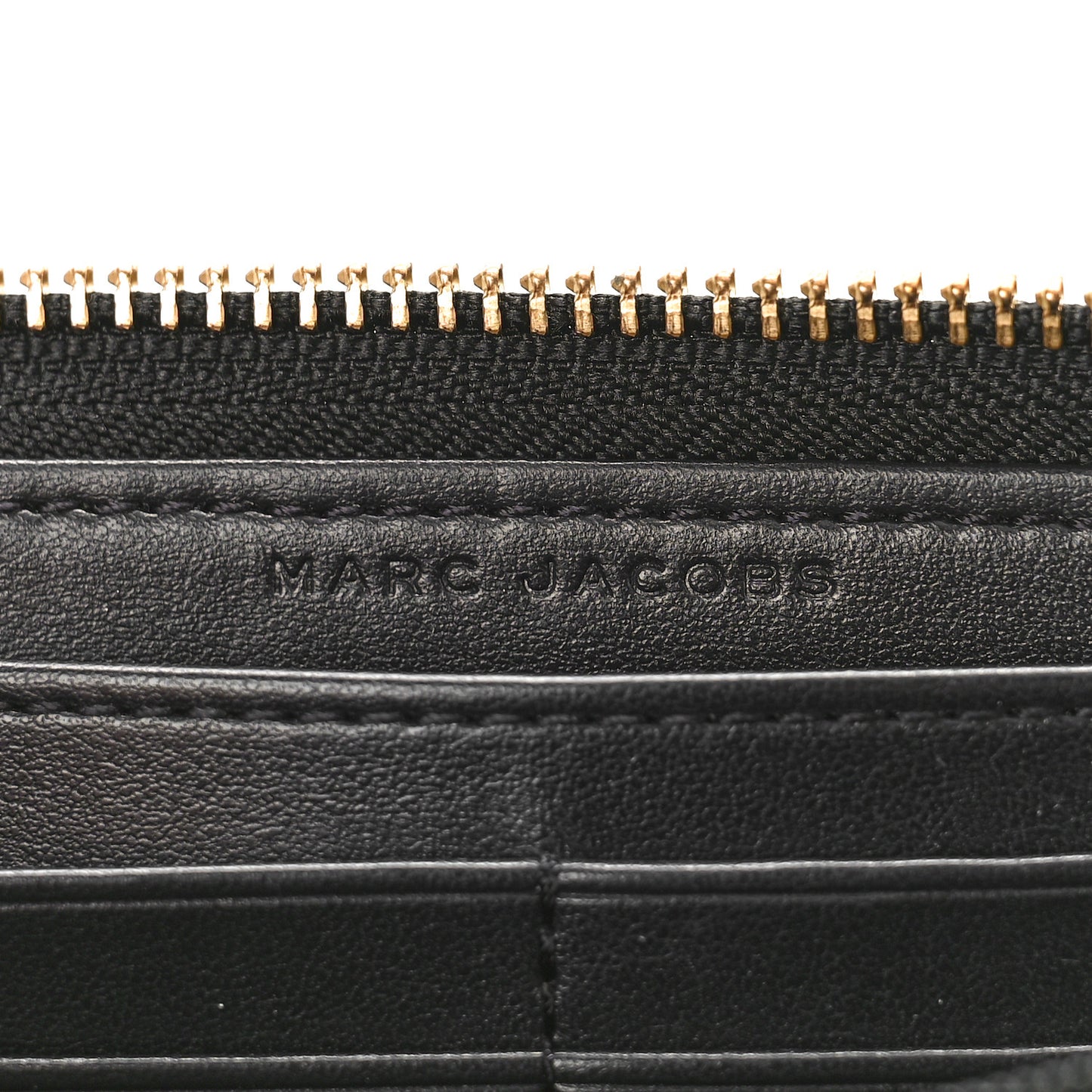 Calfskin Long Zip Around Wallet Black