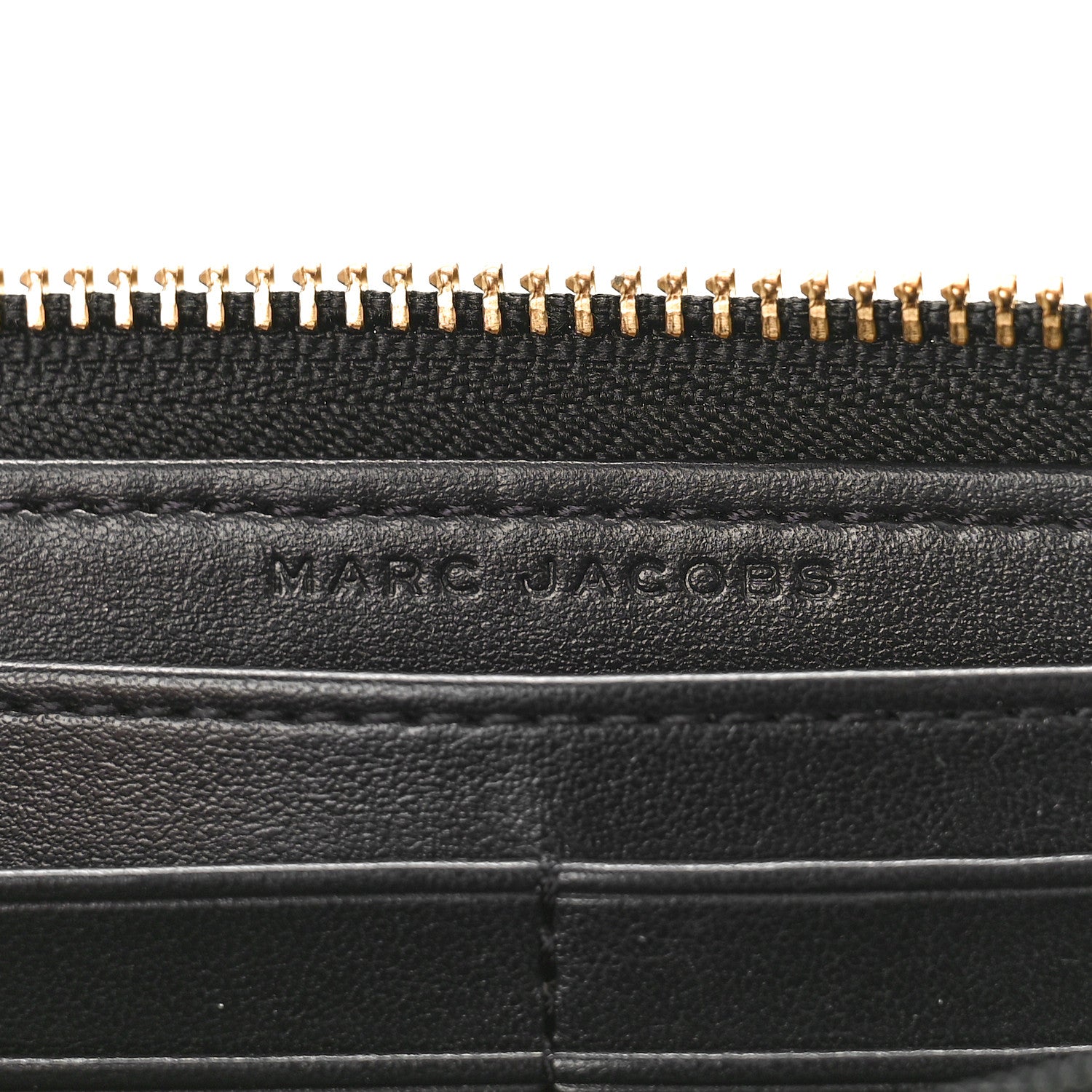 Marc Jacobs Calfskin Long Zip Around Wallet Black 5 of 8