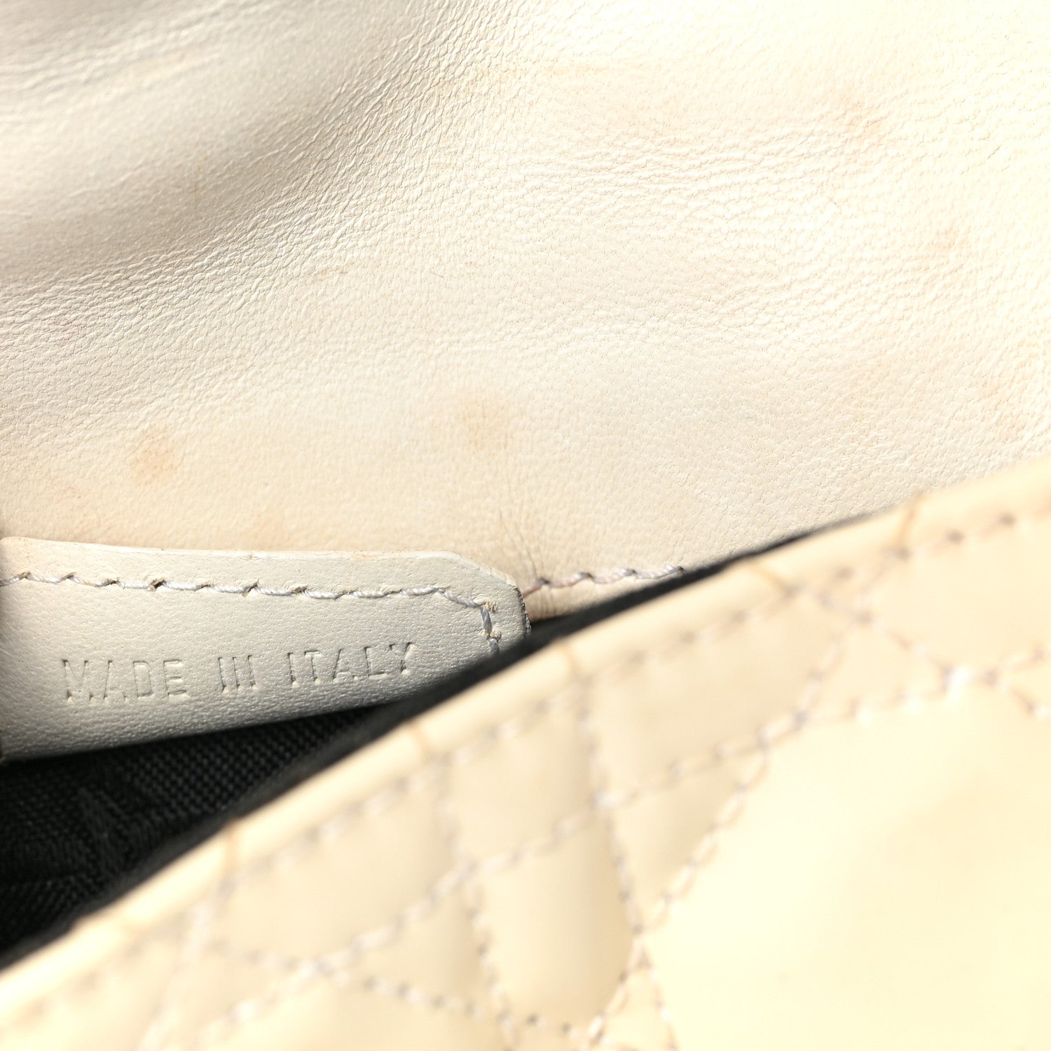 Christian Dior Patent Cannage Mini Crossbody Pouch White 7 of 9