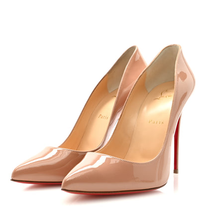 Christian Louboutin Patent Pigalle Follies 100 Pumps 40.5 Nude 2 of 7
