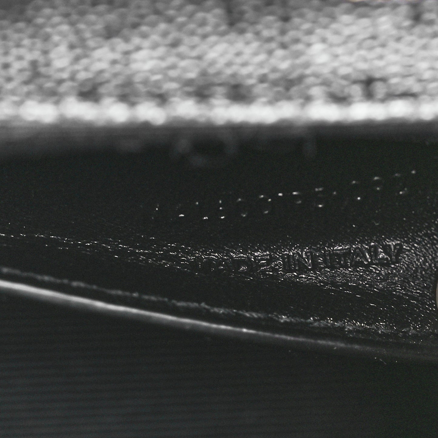 Grain De Poudre Textured Mixed Matelasse Triquilt Small Monogram Satchel Black